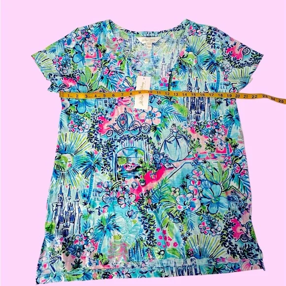 NWT Cinderella Lilly Pulitzer x Disney Parks Etta Tee Limited Edition Size Large - Picture 14 of 14